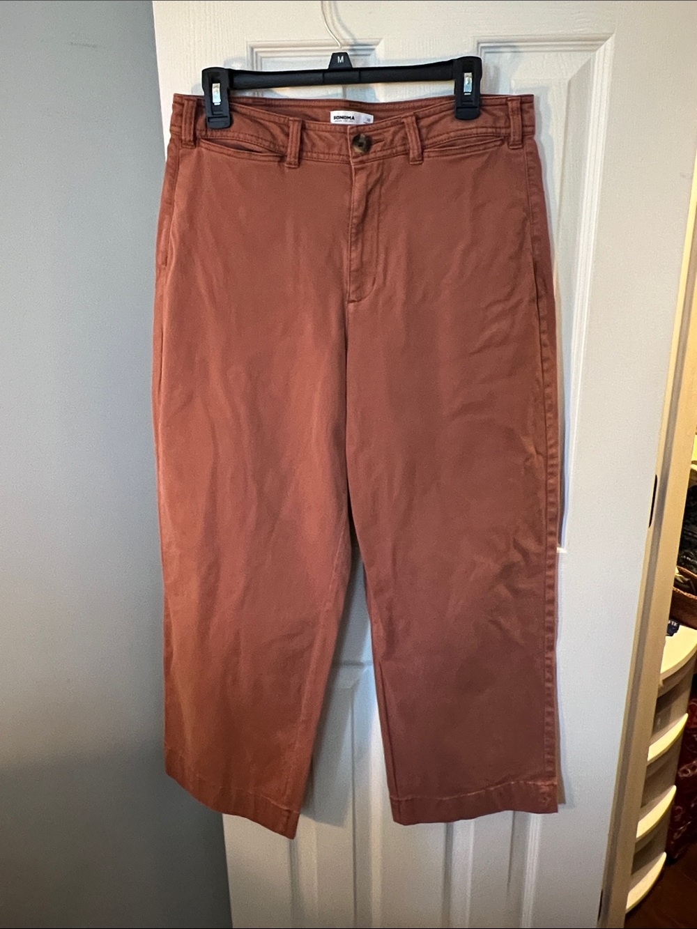 Sonoma Rust Cropped Chino Pants; Size 10